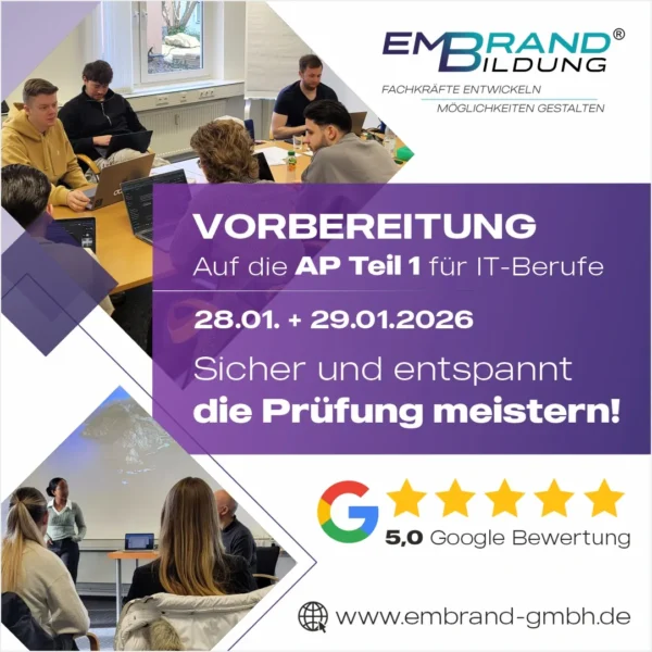 Prüfungsvorbereitung AP1 für IT-Berufe am 28.–29.01.2026 in Kassel